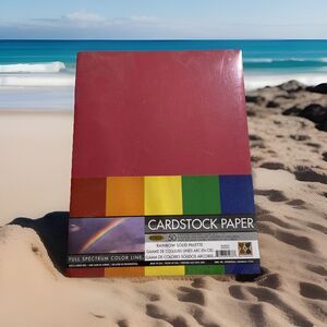 Rainbow Spectrum Color Line Cardstock Paper 50 Sheets 5 Colors Paper Reflection